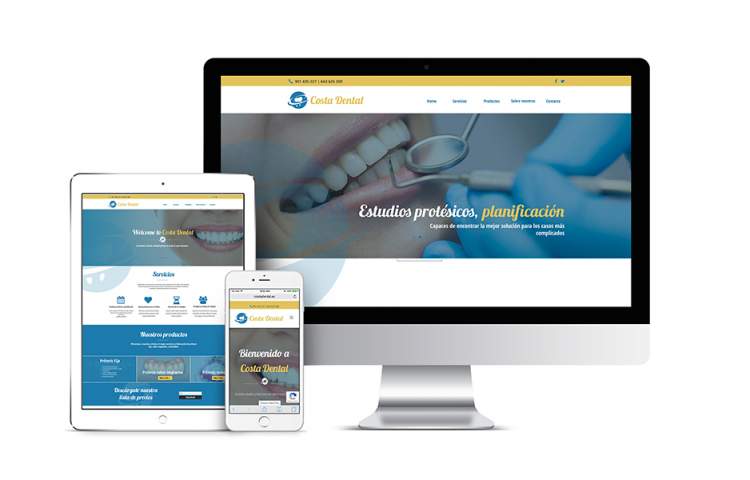 Costa Dental website overview