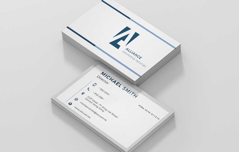 Alliance Insurance Services business card