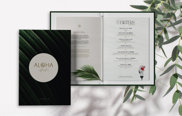 Aloha Grill menu- Redline Company