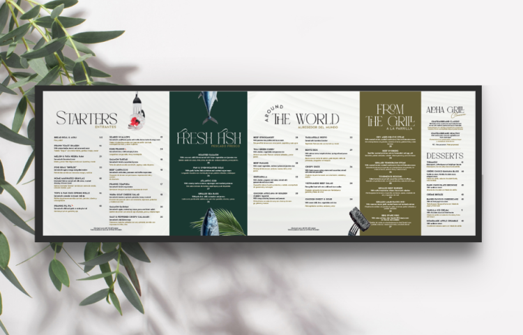 Aloha Grill menu- Redline Company