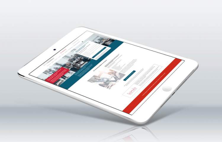 Future Company website on tablet