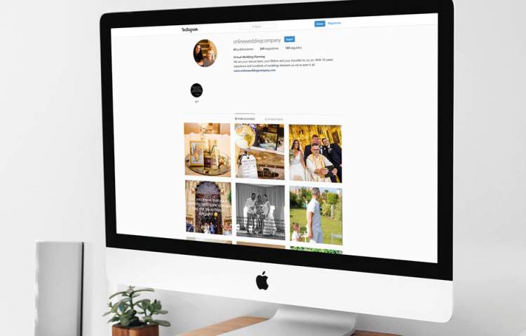 Online Wedding Company Instagram page