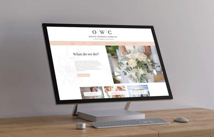 Online Wedding Company website overview
