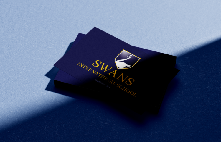 Swans International School business card