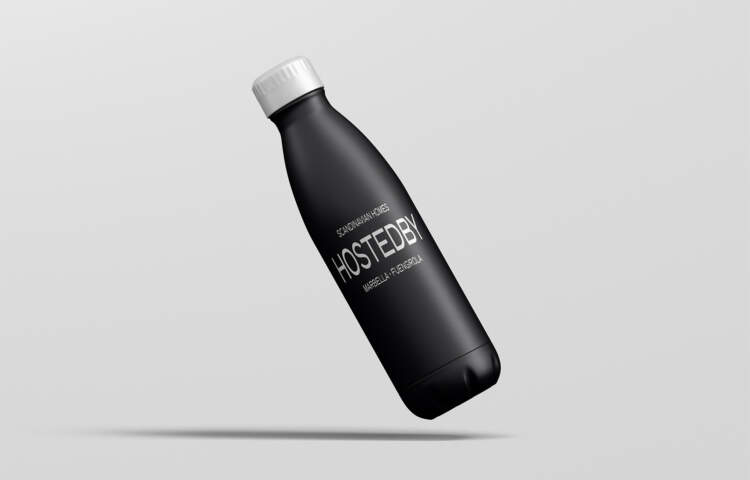 Hostedby black bottle