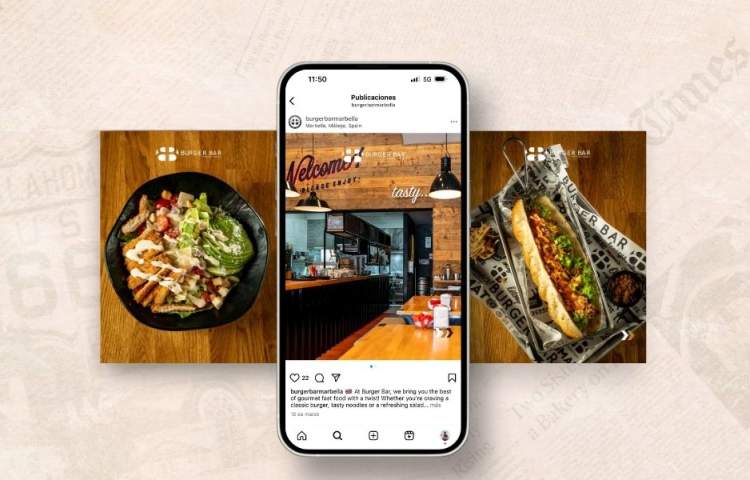 Social Media Burger Bar Marbella - Redline Company