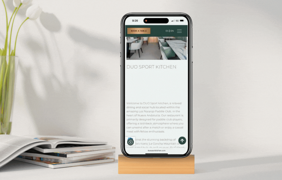 Web design DÜO Sport Kitchen - Redline Company